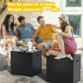 thumbnail image 4 of EasyUp 30 Gallon Resin Deck Box, Lockable Patio Outdoor Storage Box for Furniture, Garden Tools and Tools Storage, Waterproof Outside Storage Boxes（Black）, 4 of 7