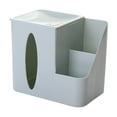 thumbnail image 4 of TEHAUX 1Pack Plastic Tissue Box Light Blue Rectangular Storage for Living Room, 4 of 8