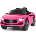 thumbnail image 1 of Gymax 12V Maserati Licensed Kids Ride on Car w/ RC Remote Control Led Lights MP3 Pink, 1 of 10