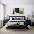 thumbnail image 3 of Framed Canvas Print Abstract Wall Art Set of 3 Modern Decorative for Living Room Bedroom - 16"x24"x3 WHITE, 3 of 8
