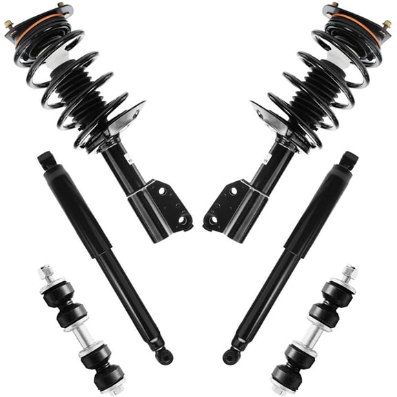 Detroit Axle - 6pc Front Struts w/Coil Spring, Rear Shocks Sway Bar Links for 1997-2005 Chevy Venture - [99-05 Pontiac Montana(V6, 3.4L Models)] - FWD w/o Self Leveling Suspension