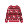 thumbnail image 4 of JYYYBF Family Matching Christmas Sweater Long Sleeve Crew Neck Cartoon Elk Pullover Knitwear for Holiday Party Jumper Top, 4 of 6