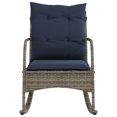 thumbnail image 2 of vidaXL Garden Rocking Chair with Cushions Grey Poly Rattan, 2 of 5