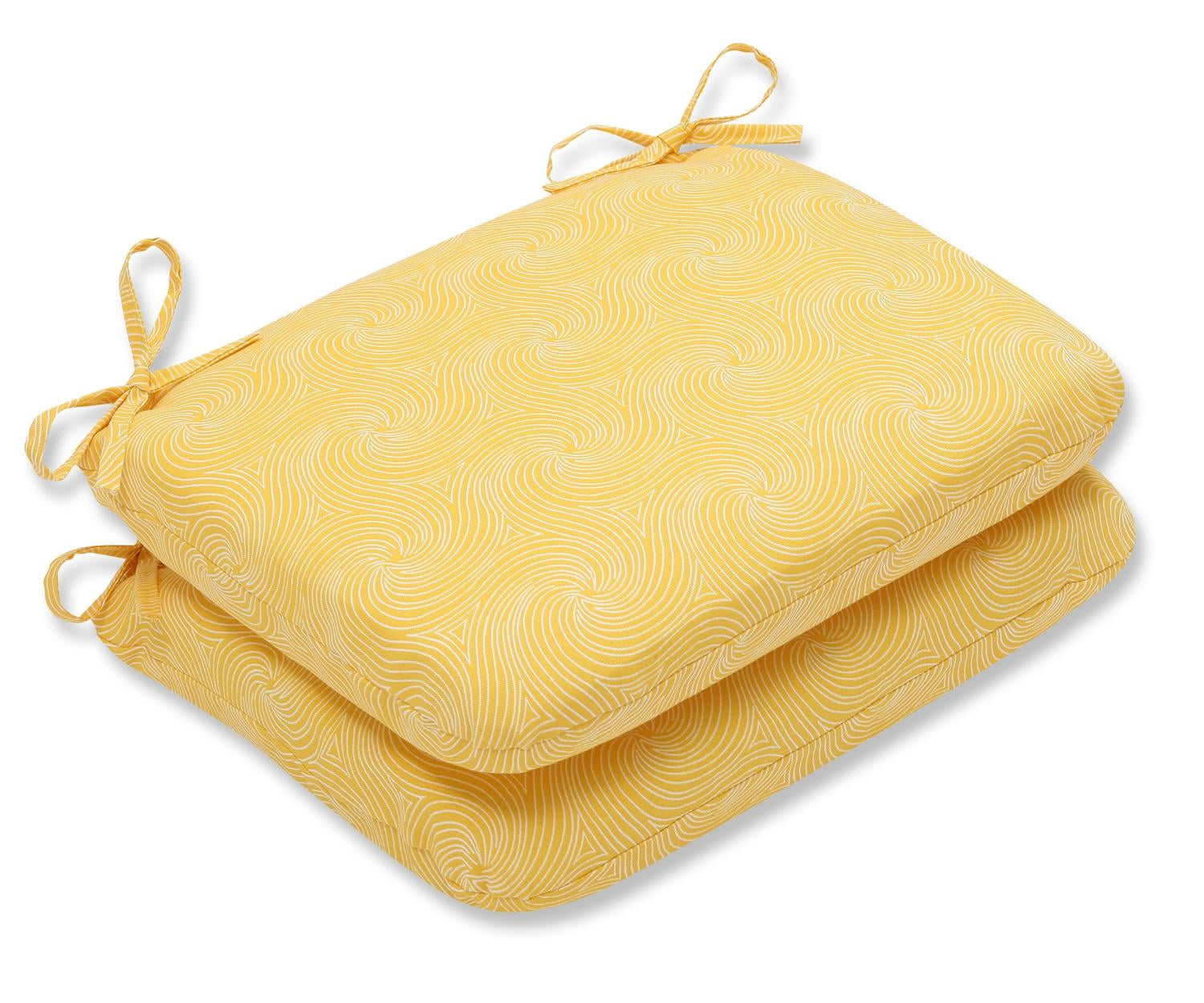 Set of 2 18.5" Nabil Sunflower Outdoor Patio Seat Cushions - Walmart