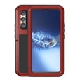 thumbnail image 6 of Mantto Samsung S21 Ultra Cover Metal Bumper Silicone Case Galaxy S21 Ultra Case Built-in Screen Protector Gorilla Glass Hybrid Military Shockproof Heavy Duty Rugged For Samsung Galaxy S21 Ultra, Red, 6 of 16