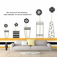 thumbnail image 2 of IDEA4WALL 6pcs Minimalist Illustration Peel and Stick Wallpaper Removable Wall Murals Large Wall Stickers for Home Decoration, 100"x24", 2 of 4
