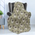 thumbnail image 4 of Floral Soft Flannel Fleece Throw Blanket, Flowers Tiny Branches Leaves Dotted Blooms Pattern Garden Theme, Cozy Plush for Indoor and Outdoor Use, 50" x 70", Khaki Dark Brown Cream, by Ambesonne, 4 of 5