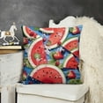 thumbnail image 2 of YINGXI Decorative Throw Pillow Covers, Blue Red Cushion Case Decor, Summer Farmhouse Home Decoration 24x24in, 2 of 5
