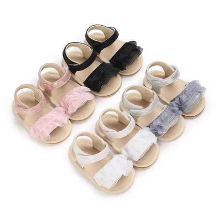 

Fall Winter Savings Clearance! Itsun Toddler Girl Sandals Baby Summer New Toddler Sandals Outside Wear Non-slip Breathable Sweat Proof Infant Sandals White 6-9 Months