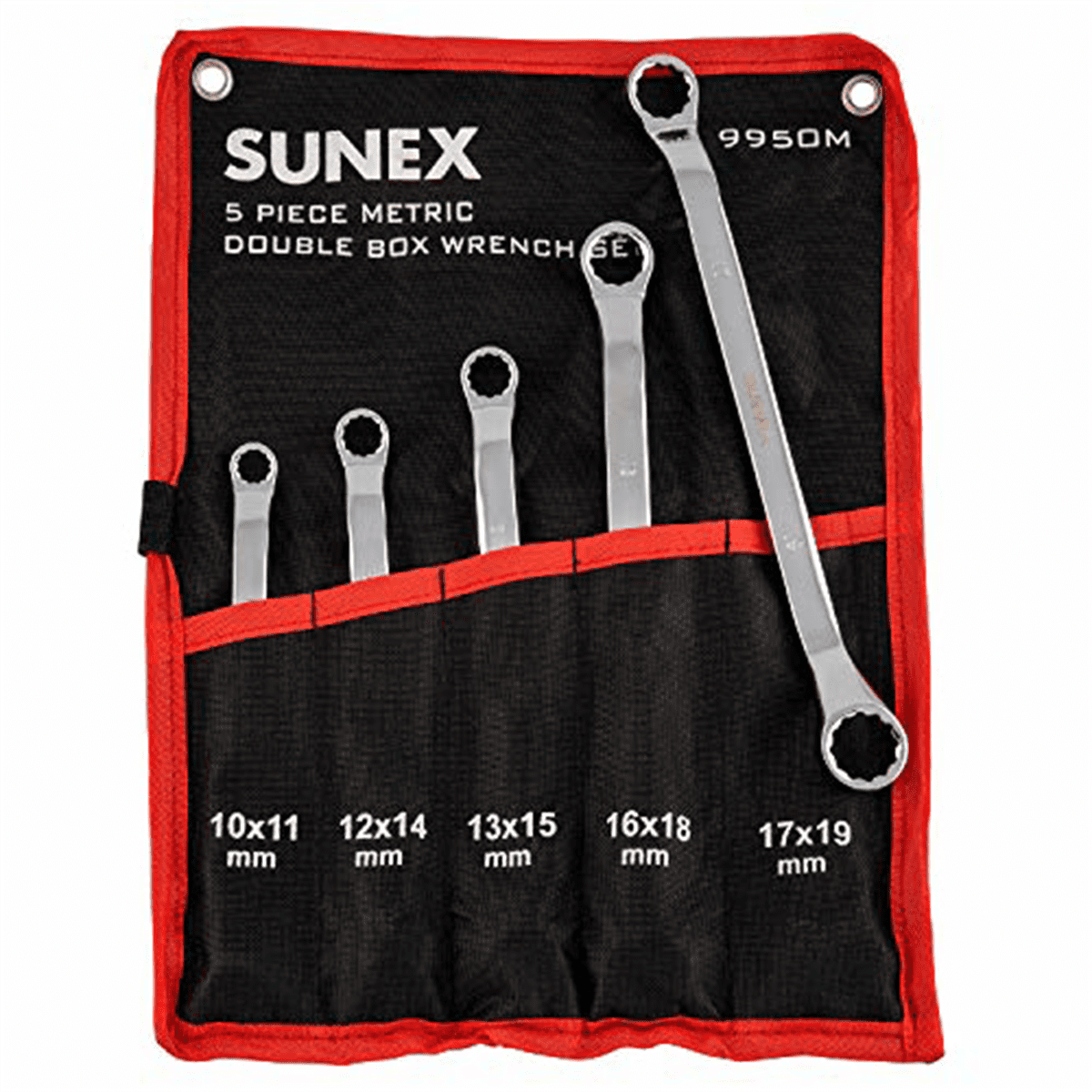 Sunex 9950M 5-Piece Metric Double Boxend Wrench Set