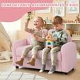 thumbnail image 4 of Gymax 2-Seat Kids Sofa Toddler Sofa Couch w/ Soft Teddy Fleece Upholstery Pink, 4 of 10