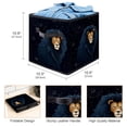 thumbnail image 3 of Leo Constellation Foldable Storage Basket Organizer Bins with Handle, 10.8"x10.5"x10.6", Large Capacity Storage Bins, 3 of 6