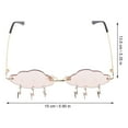 thumbnail image 2 of unbranded Gafas De Sol Sin Marco Con Irregular Nube Color Marrón Para Ocasiones Especiales, 2 of 7