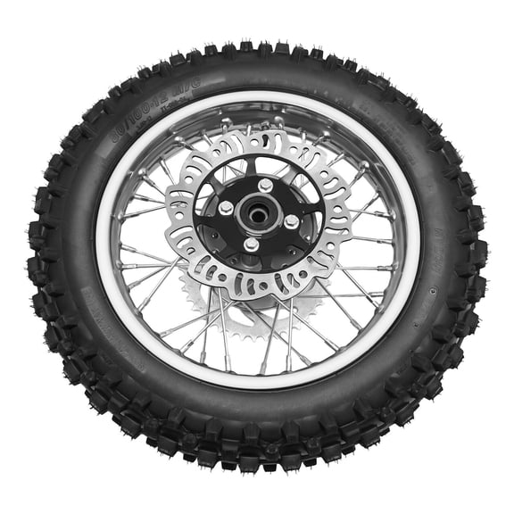 TFCFL 12Inch 80/100-12 Rear Wheel Tire Rim w/ Sprocket & Brake Disc Rotor For 110cc 70cc 125cc Dirt Pit Bike CRF70 TTR110
