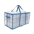 thumbnail image 3 of Caja de almacenamiento navideña,Caja de almacenamiento con asas para adornos navideños,Contenedor de almacenamiento navideño con capacidad para 128 bolas decorativas,Caja de Azul L, 3 of 8