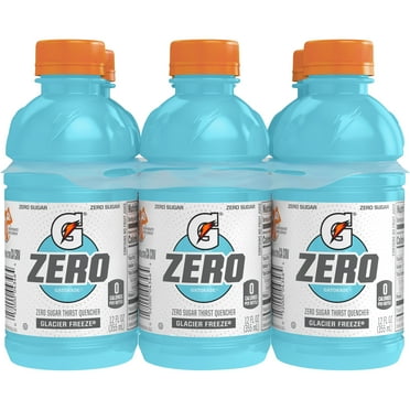 Gatorade Zero Sugar Thirst Quencher Glacier Freeze Sports Drink, 12 fl oz, 6 Count