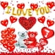 thumbnail image 1 of Globos de fiesta del Día de San Valentín, globos de aluminio, suministros de fiesta DIY, decoración del Día de San Valentín, pétalos de flores para , Oso, 1 of 8