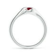 thumbnail image 2 of ANGARA Natural Calla Lily Two Stone Ruby Ring in 14K White Gold for Women (Size-4mm) | July Birthstone, Birthday, Anniversary, Jewelry Gift for Women | Natural Ruby Ring, 2 of 9