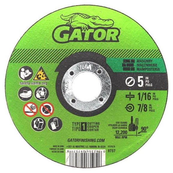 Gator 2034244 5 x 0.87 in. Aluminum Oxide & Silicone Carbide Masonry Cut-Off Blade