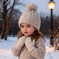 thumbnail image 4 of LIZENG Kids Knit Hat and Mittens Set Winter Beanie with & Gloves 2 Piece Set for Baby Toddler Boy Girl Soft Stretchable Multi Color Winter Hat Kids Girl, 4 of 9
