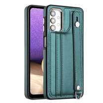 Feishell Fit for Samsung Galaxy A23 4G Case with ID Credit Card Slots,Premium PU Leather Adjustable Wristband Kickstand Shockproof Wallet Slim Phone Case for Women Men,Green
