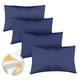 thumbnail image 1 of Amorosa 4 Piezas Fundas de Almohadas Impermeable Protectores de Almohada Suaves y Acogedoras para el Hogar Dormitorio Hotel Azul Estándar-50*80cm, 1 of 6