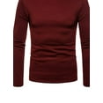 thumbnail image 4 of Dewadbow Men Winter Warm High Neck Pullover Jumper Sweater Tops T-Shirts, 4 of 6