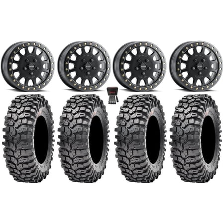 Method 401 Beadlock 15 Wheels Black 32 Roxxzilla 396 Tires Polaris RZR Turbo R & Pro R Ranger 1500 Xpedition