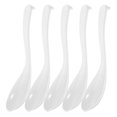 thumbnail image 6 of COMPUKAS Set of 4 White Plastic Cooking Spoons with Elegant Design, Kitchen Utensils for Home Cooking, 6 of 8