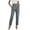 Dark Gray, variant on Women's High Waisted Dress Pants Work Office Pants Casual Straight Leg Ankle Trousers with Pockets Solid Color Elegant Formal Chic