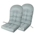 thumbnail image 2 of Gymax Set of 2 Patio Adirondack Chair Cushion High Back Fade Resistant 5'' Seat Pad Patio Grey, 2 of 5