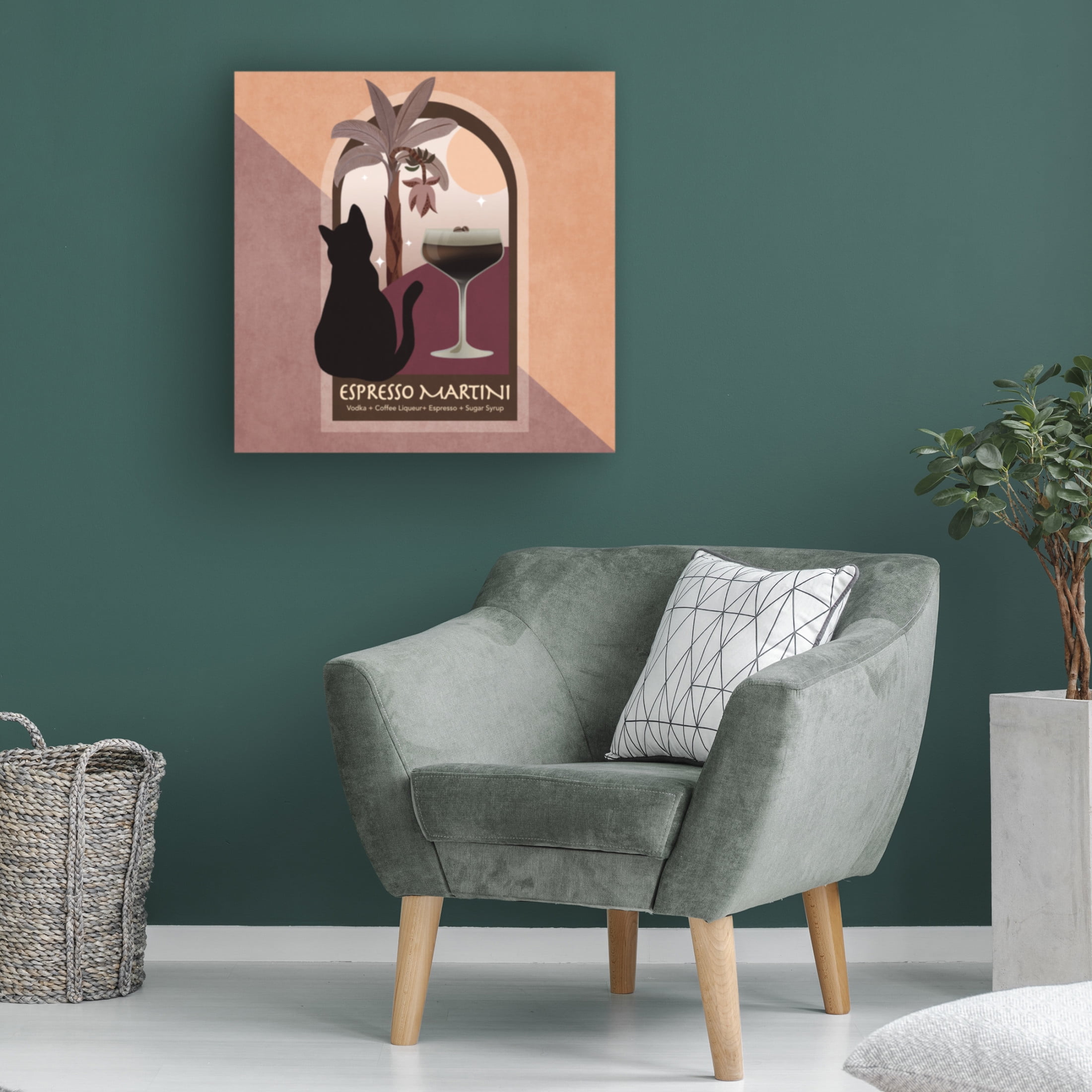Trademark Fine Art Emel Tunaboylu  Kokteyl Ezpresso Martini Canvas Wall Art