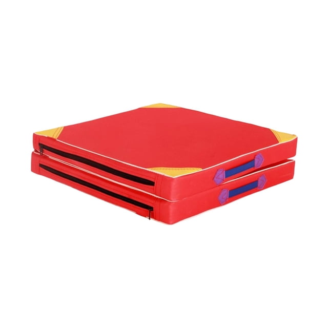 harper Foldable Exercise Mat, 100cm x 50cm Thick, Multi-Purpose Gymnastics Balance Mat, red