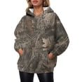 thumbnail image 2 of Futezty Women Camo Hoodies Print Oversized Long Sleeve Fall Sweatshirt Pullover with Kangaroo Pocket, 2 of 4
