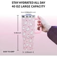 thumbnail image 3 of 40 Oz Chicken breed Tumbler with Handle and Straw Breeds of Chicken Cup Tumbler Coffee Travel Mug Water Bottle, Pink Chicken Gifts for Chicken Lovers Rooster Gifts, Christmas Birthday Gifts for Women, 3 of 3