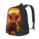 thumbnail image 1 of Fotbe Vintage Sunflower Cow B Mochila para Hombre y Mujer - Tela Oxford 600D Resistente - Mochila Impermeable de Gran Capacidad para Escuela, Viajes y Senderismo, 1 of 6