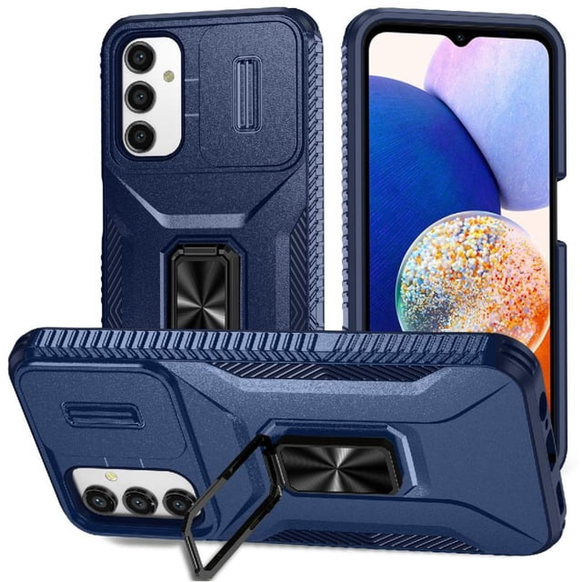 Funda para GANGXUN Samsung Galaxy A14 5G - Soporte metálico, Función magnética, Azul