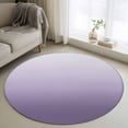 thumbnail image 2 of Purple Ombre Round Area Rug 4 FT, Non Slip Indoor Outdoor Rug, White Gradient Modern Abstract Art Washable Soft Circular Carpet Non-Shedding Floor Mat for Coffee Table Nursery Foyer Balcony, 2 of 9
