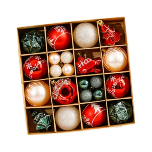 Bolas de Navidad Adornos Decorativos Adornos Resistentes Ligeros Novedad Diámetro 32 piezas