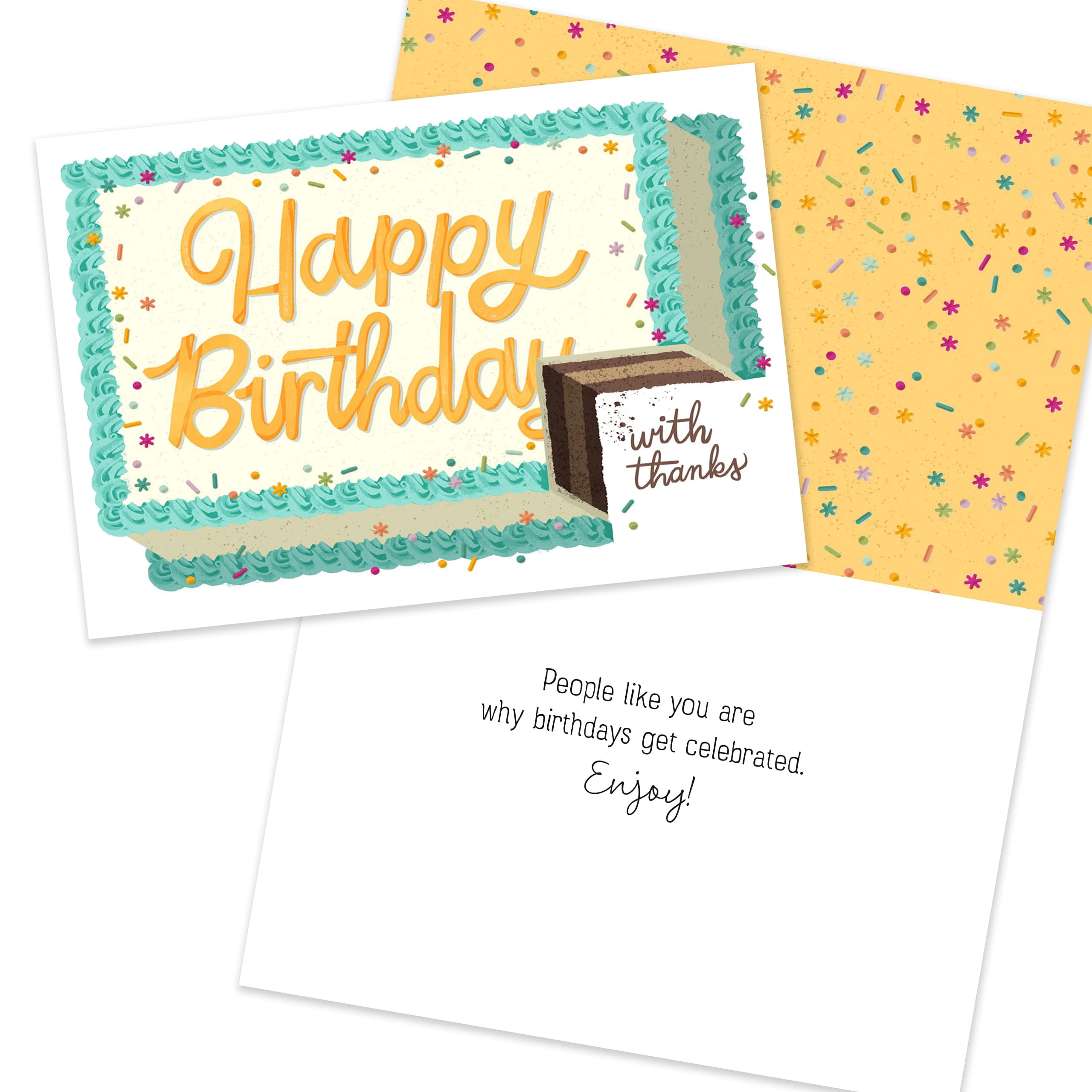 Hallmark Business Bulk Assorted Employee Birthday Cards (Cake, Candles & Color), 25 ct.