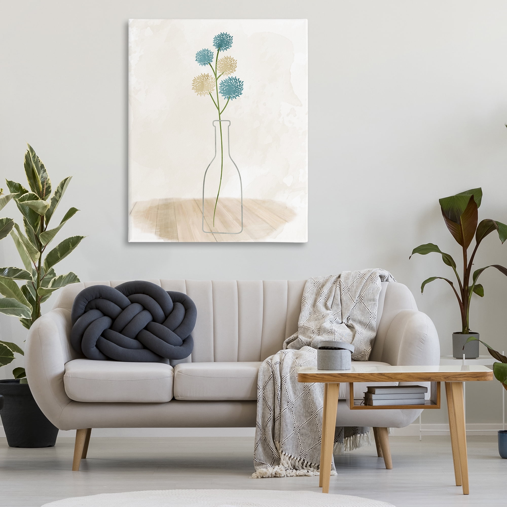 Stupell Industries Simple Bud Vase Botanical & Floral Painting Gallery Wrapped Canvas Art Print Wall Art, 36 x 48