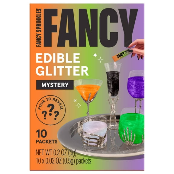 Fancy Sprinkles Halloween Mystery Edible Glitter Packets, 10 Count
