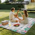 thumbnail image 4 of Pink Flamingo Outdoor Rug for Patio/Deck/Porch, Non-Slip Large Area Rug 4 x 6 Ft, Green Summer Tropical Botanical Grey Plaid Indoor Outdoor Rugs Washable Area Rugs, Camping Rug Carpet Runner, 4 of 8
