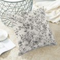 thumbnail image 4 of Vintage Black Pillow Covers 18x18 Set of 2 Chinoiserie Floral Throw Pillows Black Flower Pillowcase Linen Outdoor Decorative Cushion Covers for Bed Sofa Couch, 4 of 6