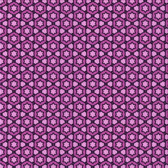Ahgly Company Indoor Square Patterned Dark Magenta Purple Area Rugs, 8' Square