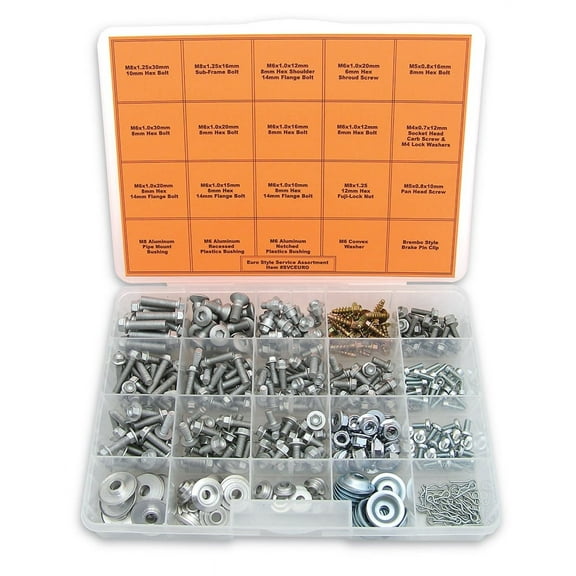 Bolt Motorcycle Hardware, Inc Svc Euro Style Hardware Asst Svceuro