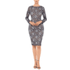 Xscape Womens Petite Lace Sheath Dress, Blue, 10P