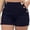 Navy, variant on IROINNID Women's Casual Plus Size Button Elastic Shorts