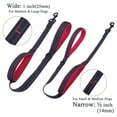 Padded Double Handle Dog Leash Heavy Duty 5ft 6ft Long Reflective