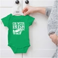 thumbnail image 5 of St Patricks Day I'm With Irish Romper Boys or Girls Infant Baby Brisco Brands 12M, 5 of 6